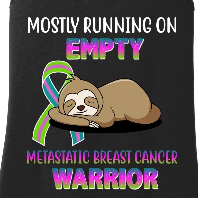 Metastatic Breast Cancer Warrior Awareness Sloth Ladies Essential Tank