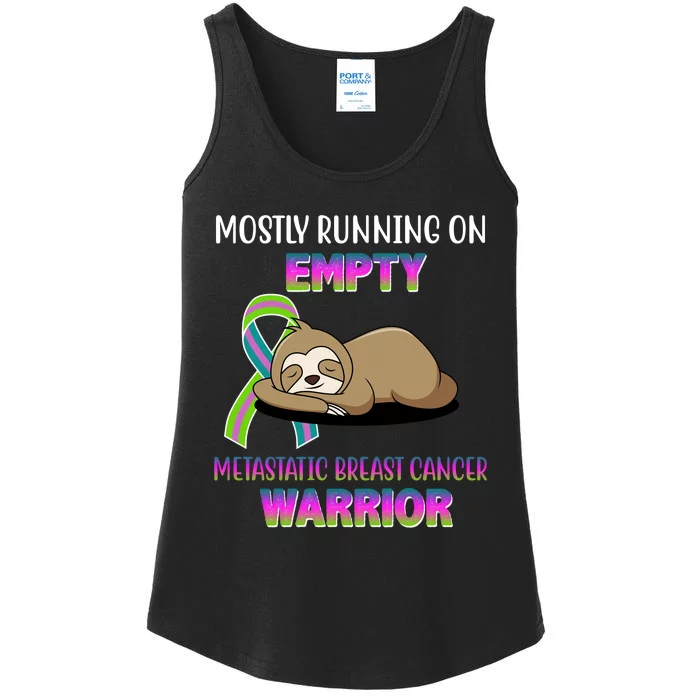 Metastatic Breast Cancer Warrior Awareness Sloth Ladies Essential Tank