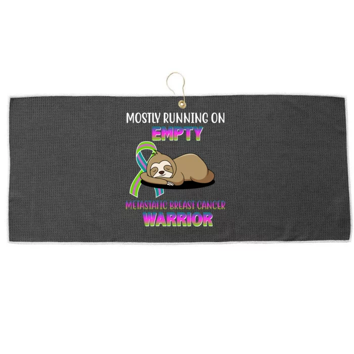 Metastatic Breast Cancer Warrior Awareness Sloth Large Microfiber Waffle Golf Towel