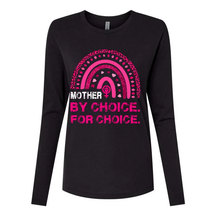 Mother By Choice For Choice Reproductive Right Boho Rainbow Gift Womens Cotton Relaxed Long Sleeve T-Shirt