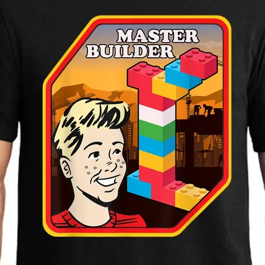 Master Builder Construction Building Blocks Bricks Engineer Pajama Set