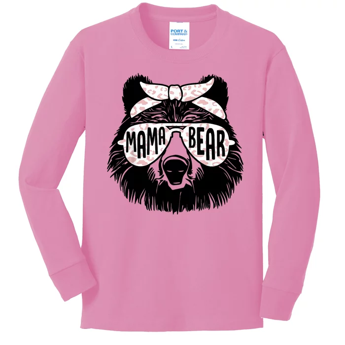 Mama Bear Cute Gift Mom Kids Long Sleeve Shirt