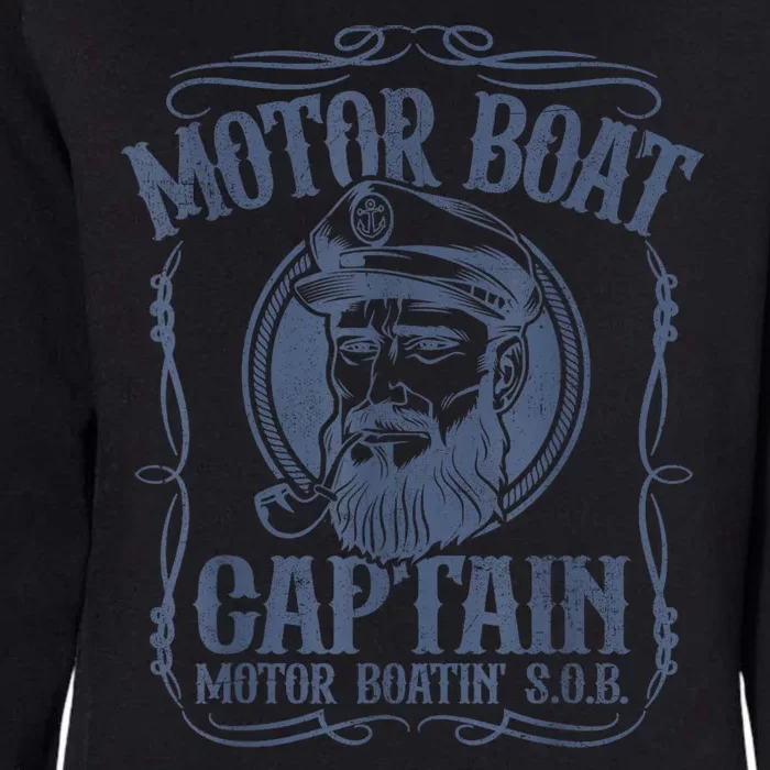 Motor Boat Captain Funny Pontoon Boating Motor Boatin Lake Womens California Wash Sweatshirt