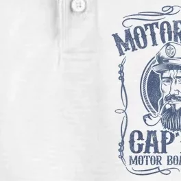 Motor Boat Captain Funny Pontoon Boating Motor Boatin Lake Dry Zone Grid Performance Polo