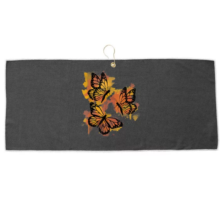 Monarch Butterfly Colourful Butterfly Large Microfiber Waffle Golf Towel