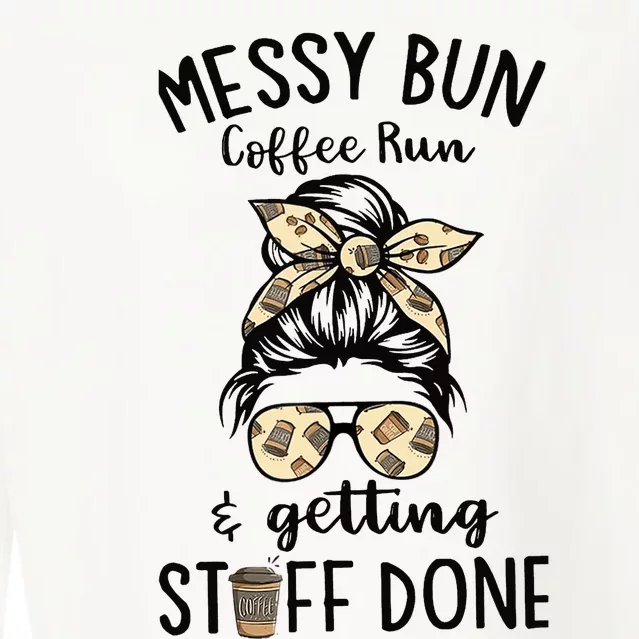 Messy bun coffee run and getting stuff done Cropped Pullover Crew