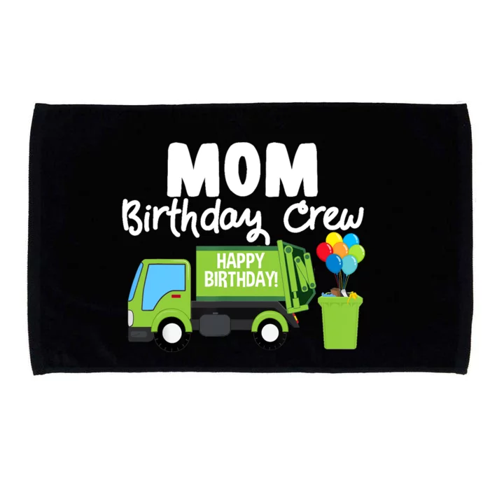 Mom Birthday Crew Garbage Truck Birthday Party Microfiber Hand Towel