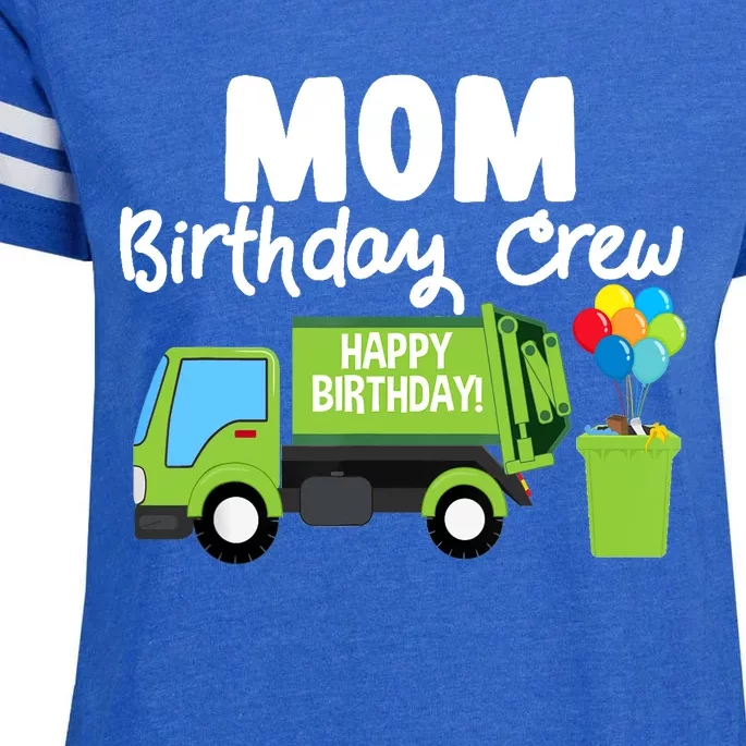 Mom Birthday Crew Garbage Truck Birthday Party Enza Ladies Jersey Football T-Shirt