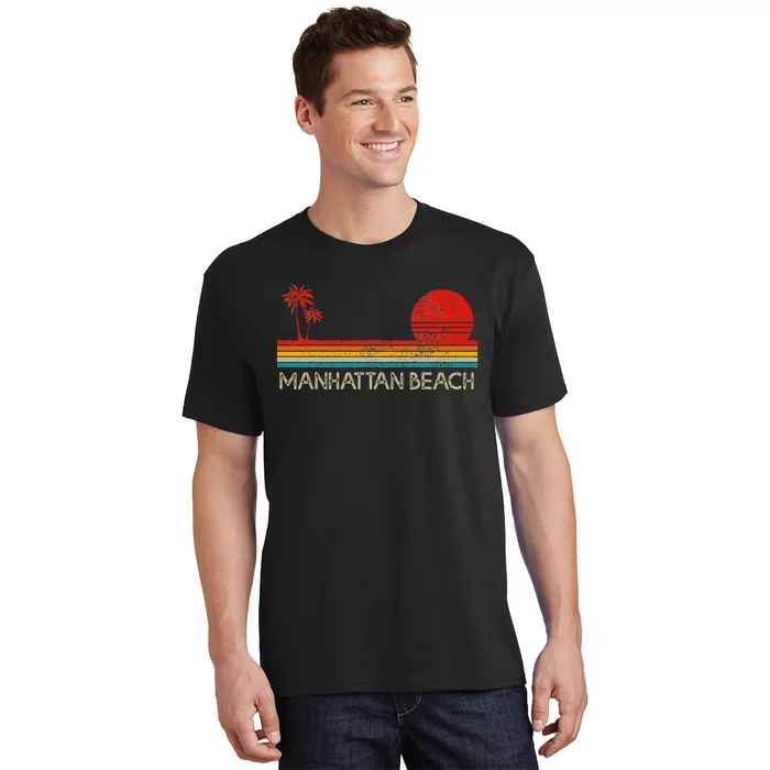 Manhattan Beach California Ca Surfer Retro Sunset Vintage T-Shirt