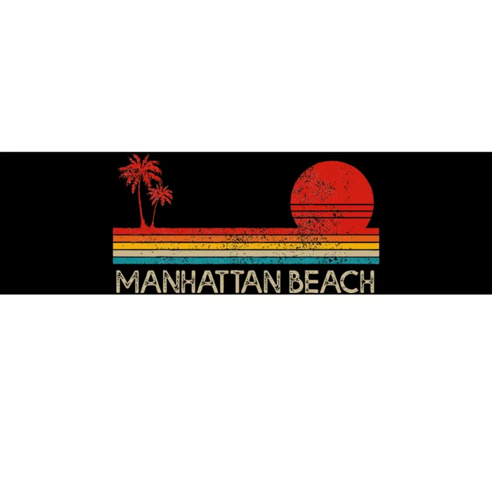 Manhattan Beach California Ca Surfer Retro Sunset Vintage Bumper Sticker