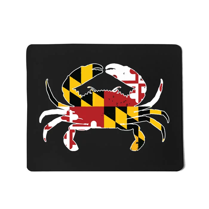 Maryland Blue Crab Vintage Maryland Flag Pride Mousepad