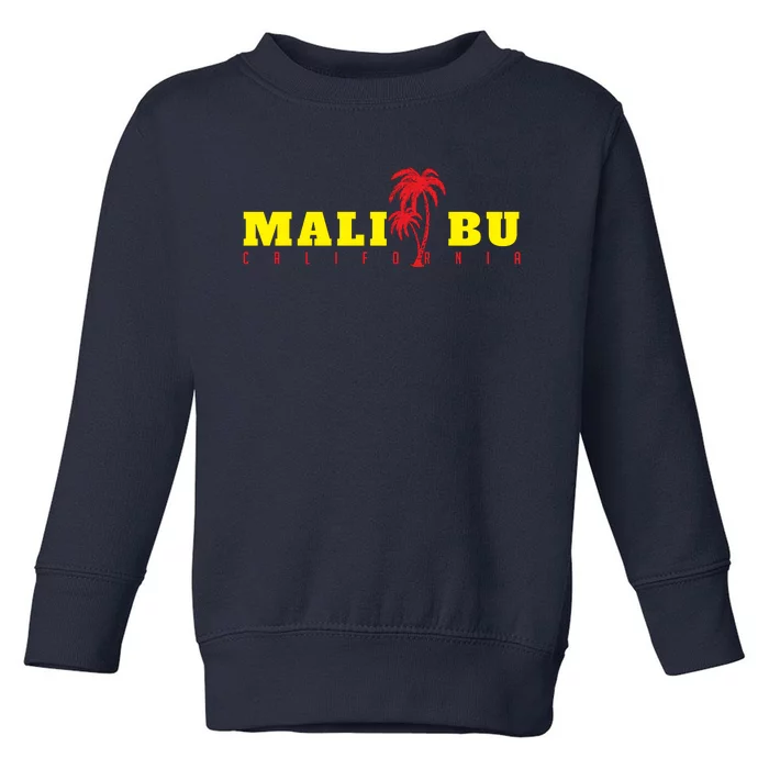 Malibu Beach California Souvenir Toddler Sweatshirt