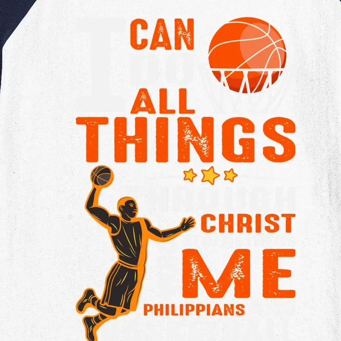 Motivational Basketball Christianity Quote Christian Basketball Bible Verse Baseball Sleeve Shirt