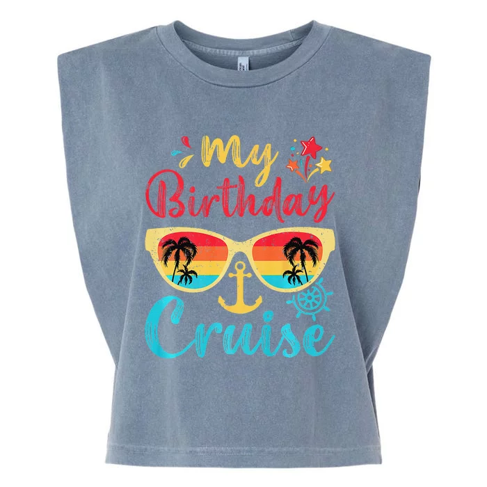 My Birthday Cruise Vintage Lovers Cruising Garment-Dyed Women's Muscle Tee