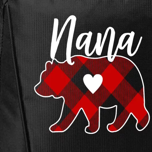 Mama Bear Christmas Pajama Red Plaid Buffalo Family City Backpack