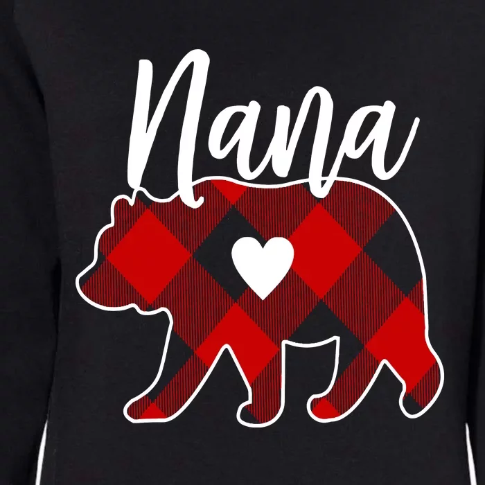 Mama Bear Christmas Pajama Red Plaid Buffalo Family Womens California Wash Sweatshirt