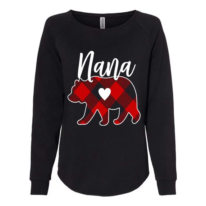 Mama Bear Christmas Pajama Red Plaid Buffalo Family Womens California Wash Sweatshirt