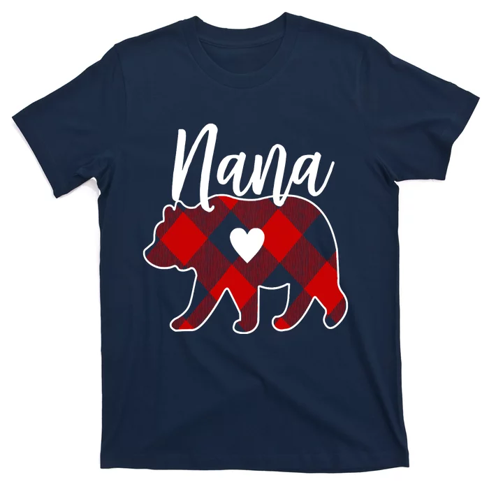 Mama Bear Christmas Pajama Red Plaid Buffalo Family T-Shirt