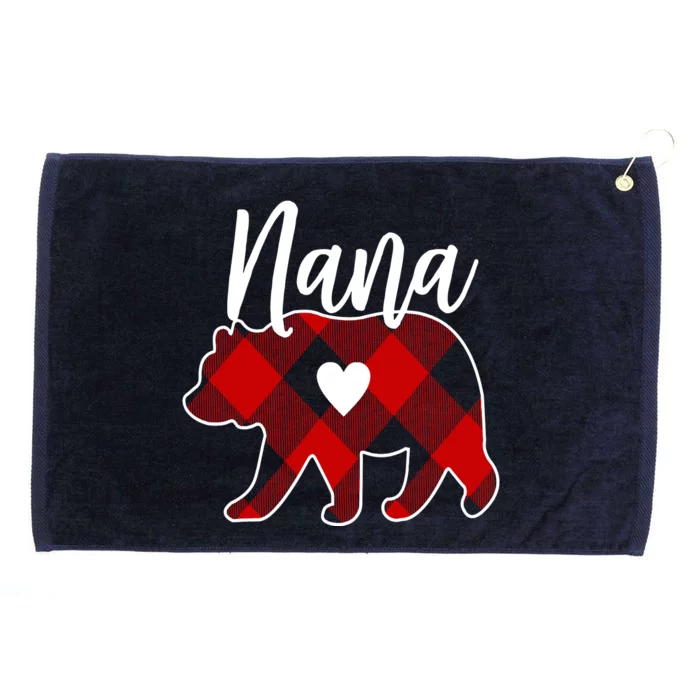 Mama Bear Christmas Pajama Red Plaid Buffalo Family Grommeted Golf Towel