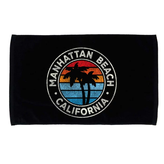 Manhattan Beach California Ca Vintage Graphic Retro 70s Microfiber Hand Towel