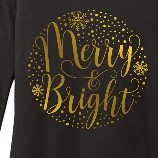 Merry & Bright Christmas Patterns Womens CVC Long Sleeve Shirt