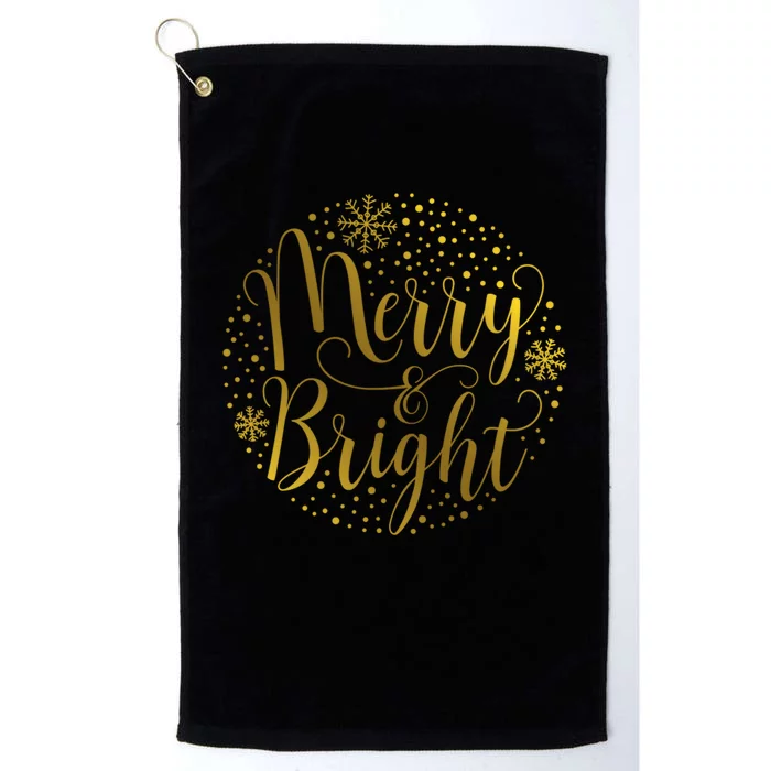 Merry & Bright Christmas Patterns Platinum Collection Golf Towel