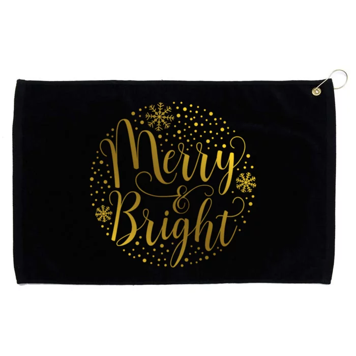 Merry & Bright Christmas Patterns Grommeted Golf Towel