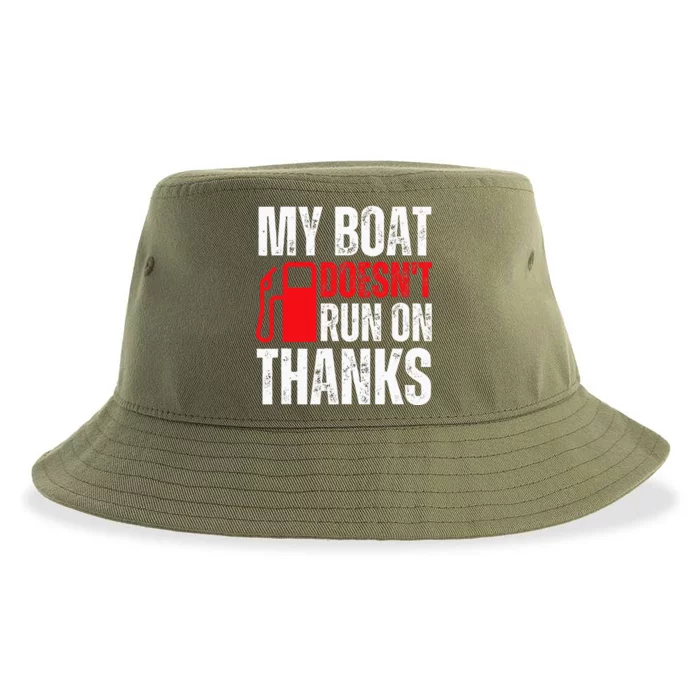 My Boat Doesnt Run On Thanks For Boat Owners Sustainable Bucket Hat