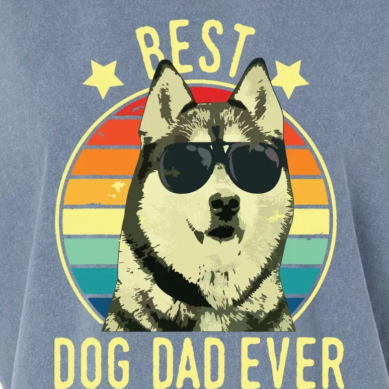 Men Best Dog Dad Ever Siberian Husky Fathers Day Gift Garment-Dyed Women's Muscle Tee