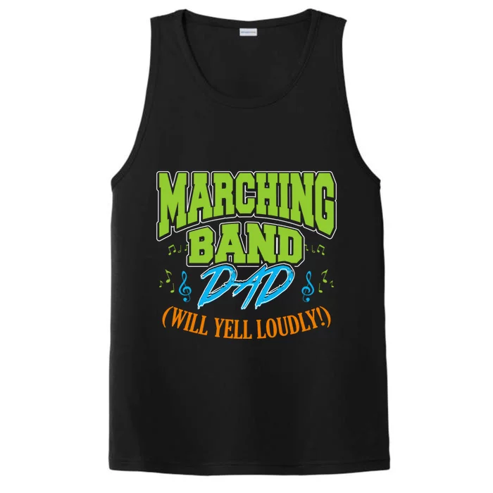 Marching Band Dad (Will Yell Loudly!) Cool Gift Performance Tank