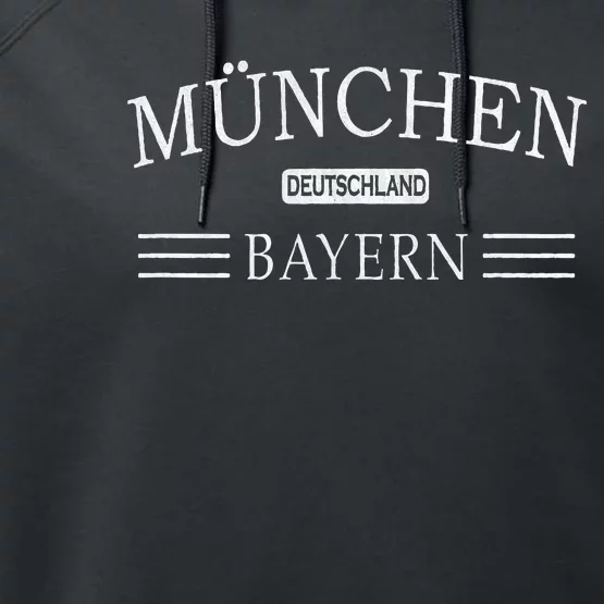 MüNchen Bayern Deutschland Munich Bavaria Germany Performance Fleece Hoodie