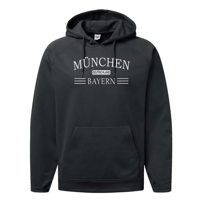 MüNchen Bayern Deutschland Munich Bavaria Germany Performance Fleece Hoodie