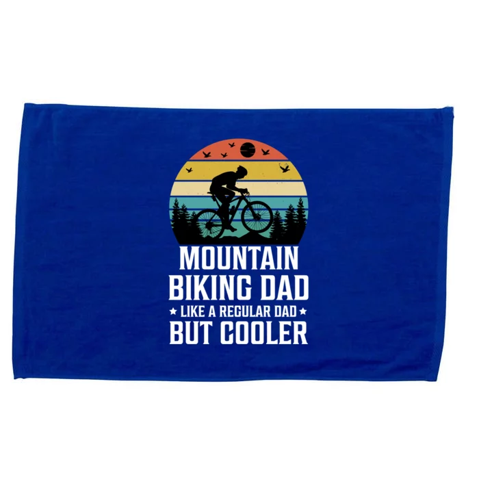 Mountain Biking Dad Like A Regular Dad But Cooler Gift Microfiber Hand Towel