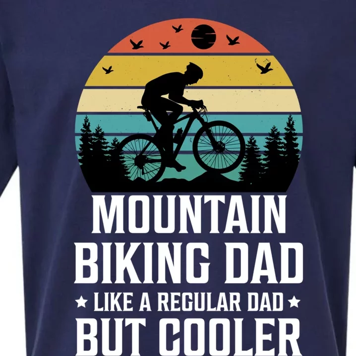 Mountain Biking Dad Like A Regular Dad But Cooler Gift Sueded Cloud Jersey T-Shirt