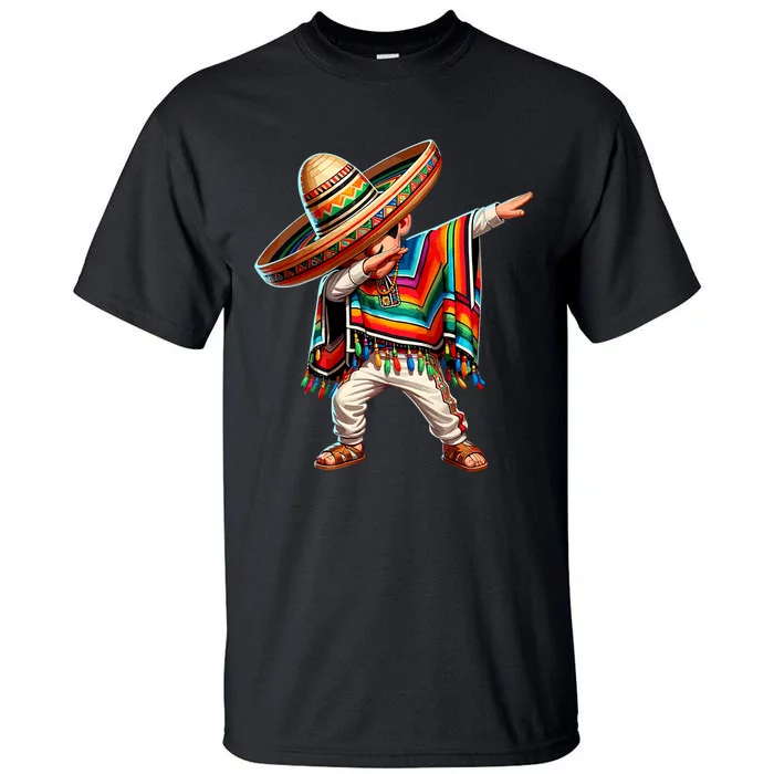 Mexican Boy Dabbing Poncho Cinco De Mayo T Tall T-Shirt