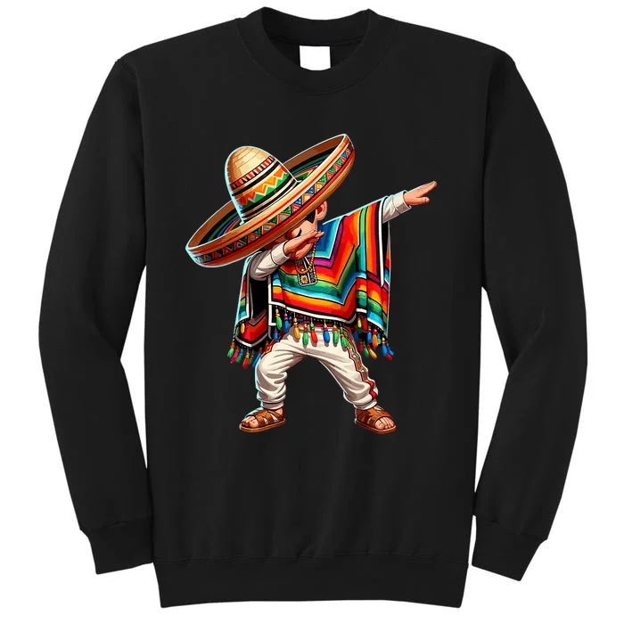 Mexican Boy Dabbing Poncho Cinco De Mayo T Tall Sweatshirt