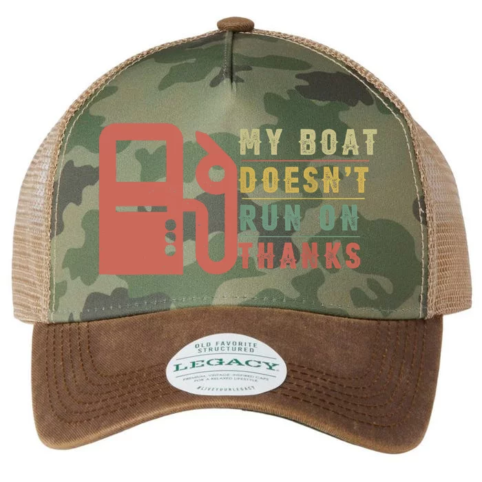 My Boat Doesnt Run On Thanks Boating Gifts For Boat Owners Legacy Tie Dye Trucker Hat