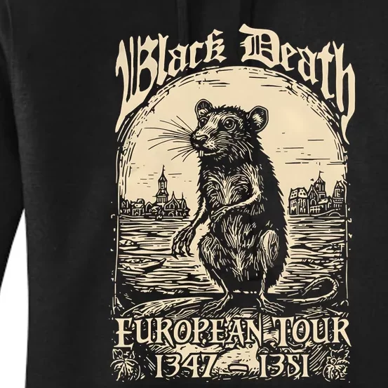 Mouse Black Death European 1347 1351 Women's Pullover Hoodie