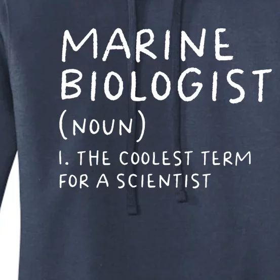 Marine Biologist Definition Funny Scientist Science Teacher Women's Pullover Hoodie