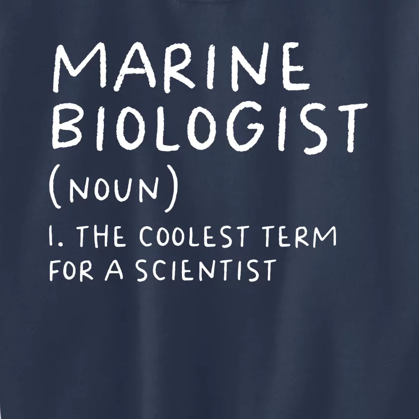 Marine Biologist Definition Funny Scientist Science Teacher Kids Sweatshirt