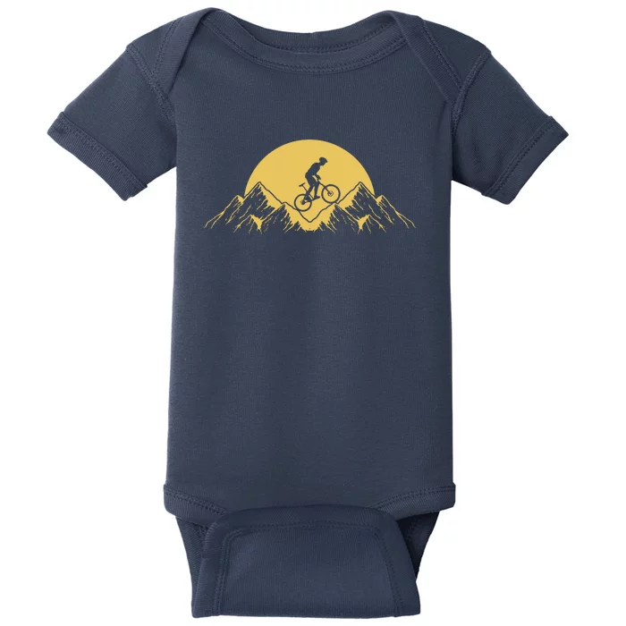 Mountain Bike Downhill Baby Bodysuit