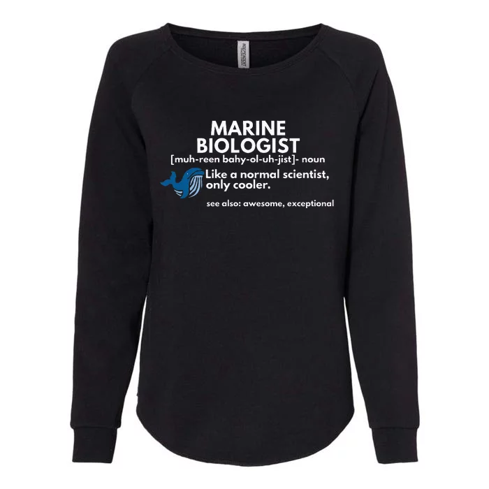 Marine Biologist Definition Funny Science Womens California Wash Sweatshirt