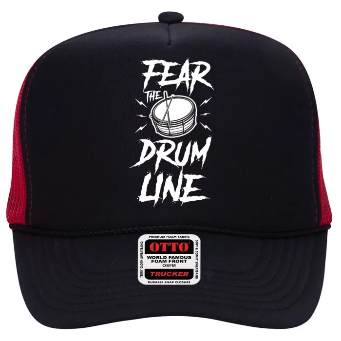 Marching Band Drum Corps Fear The Drumline High Crown Mesh Trucker Hat