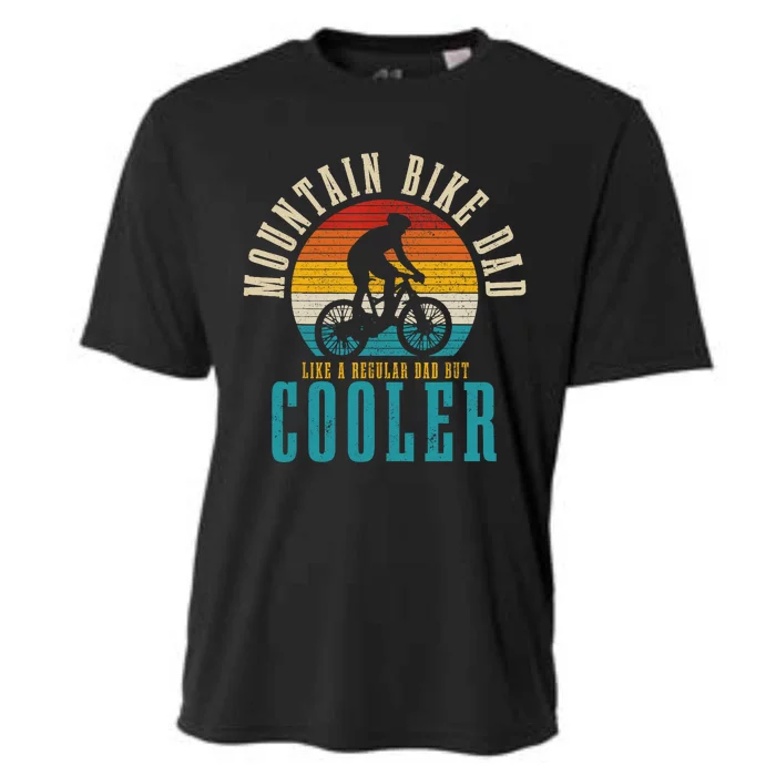 Mountain Bike Dad Funny Vintage MTB Downhill Biking Cycling Cooling Performance Crew T-Shirt