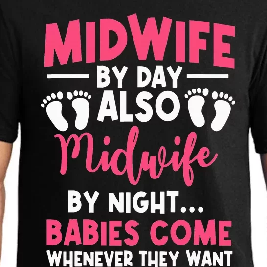 Midwife By Day Night Labour Birth Obstetrician Nursing Pajama Set