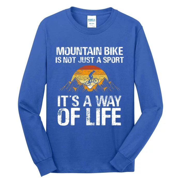 Mountain Bike Downhill Gift Mountain Biking Mtb Gift Tall Long Sleeve T-Shirt