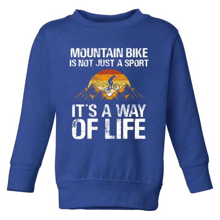 Mountain Bike Downhill Gift Mountain Biking Mtb Gift Toddler Sweatshirt