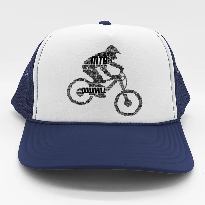 Mountain Bike Downhill Mtb Biking Cycling Biker Gift Trucker Hat