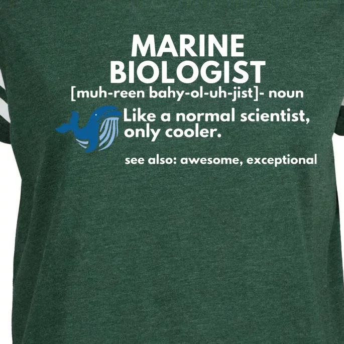 Marine Biologist Definition Funny Science Enza Ladies Jersey Football T-Shirt