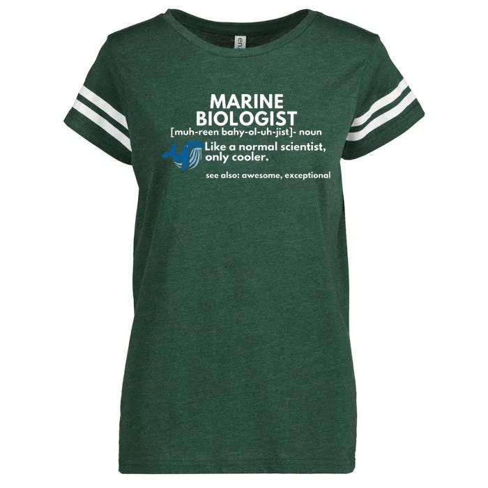 Marine Biologist Definition Funny Science Enza Ladies Jersey Football T-Shirt